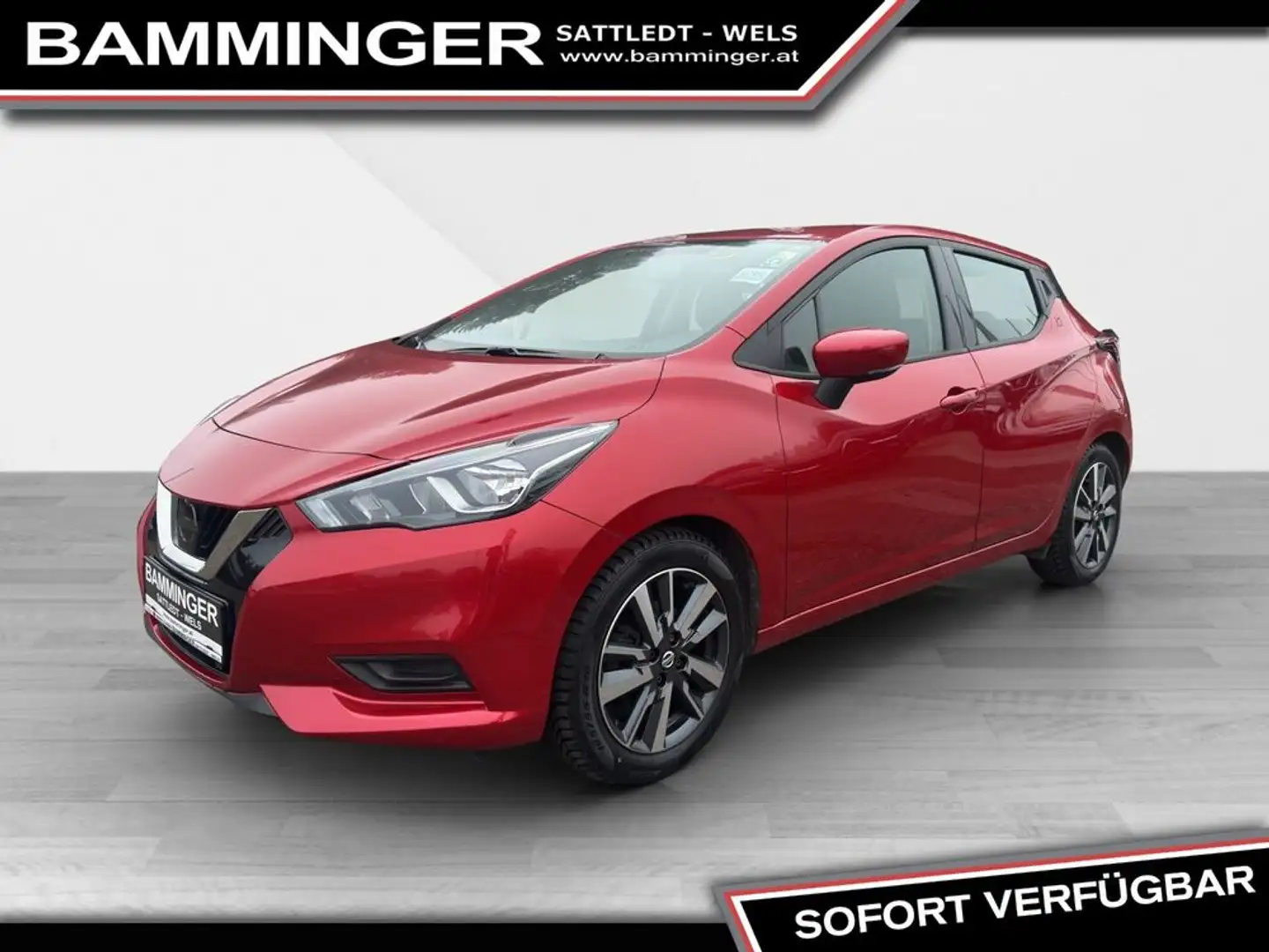 Nissan Micra 1,0 IG-T Acenta ''inkl. Winterräder'' Rood - 1