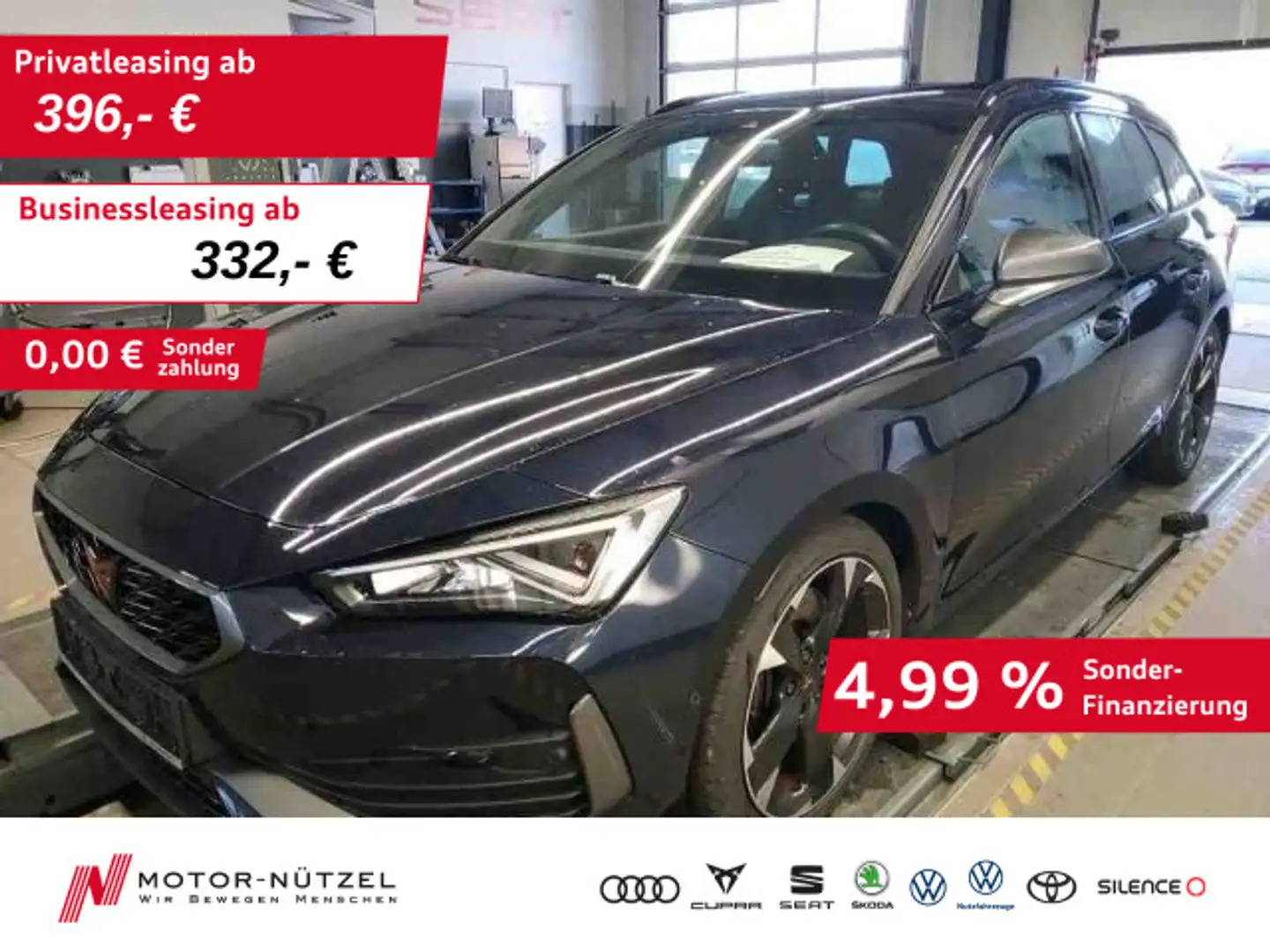 CUPRA Leon ST 2.0 TSI DSG LED+NAVI+ACC+DCC+APP+SHZ+RFK Blau - 1