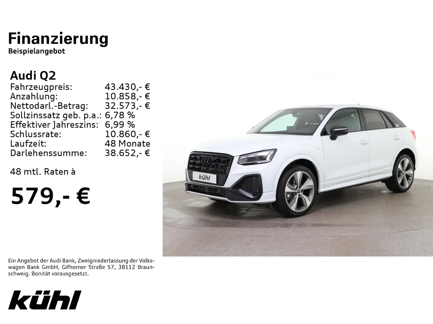 Audi Q2 S line 35 TFSI S tronic 19' Matrix AHK MMI Na Weiß - 2