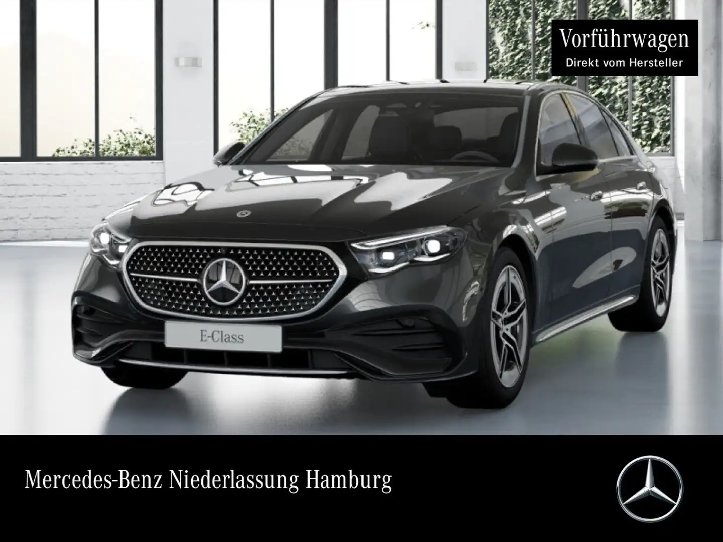 Mercedes-Benz E 300 e Hybrid AMG 360° Pano Burmester Distr. PTS Grau - 1