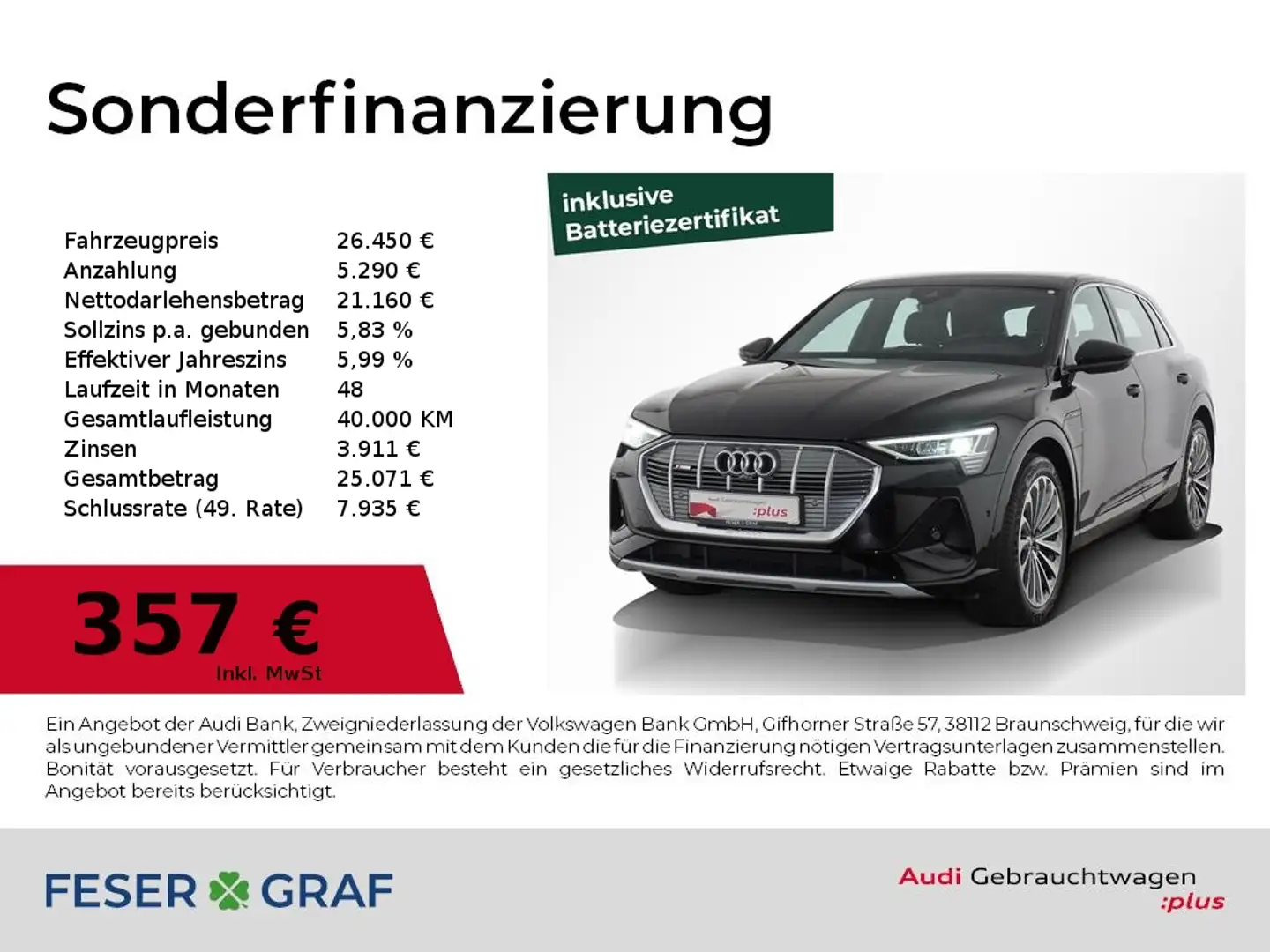 Audi e-tron S line 55 quattro Navi Plus 360° Luft 21` Noir - 1
