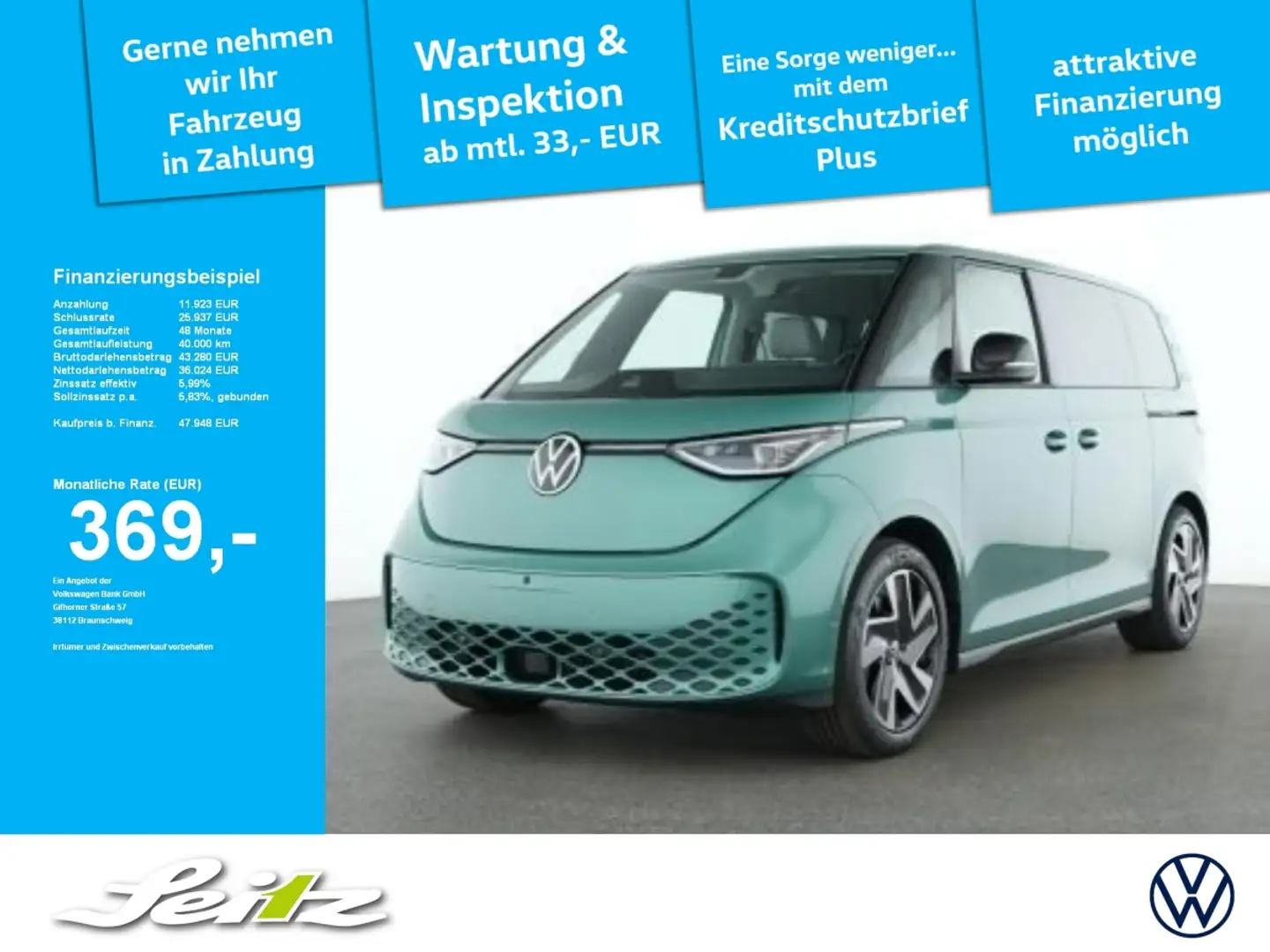 Volkswagen ID. Buzz ID.Buzz KR Pro *AHK*MATRIX*KAMERA*NAVI* Grau - 1