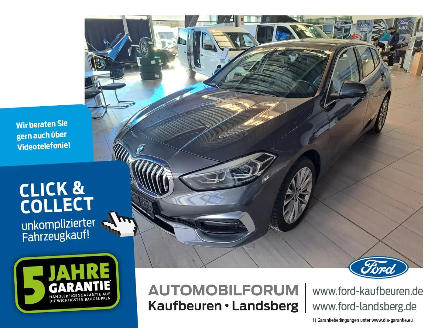 BMW 118 i Limousine Luxury Line LED Navi SHZ RFK Grau - 1