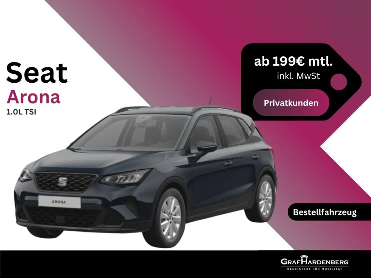 SEAT Arona Road Edition 1.0 TSI 116 PS 7-Gang-DSG Blau - 1