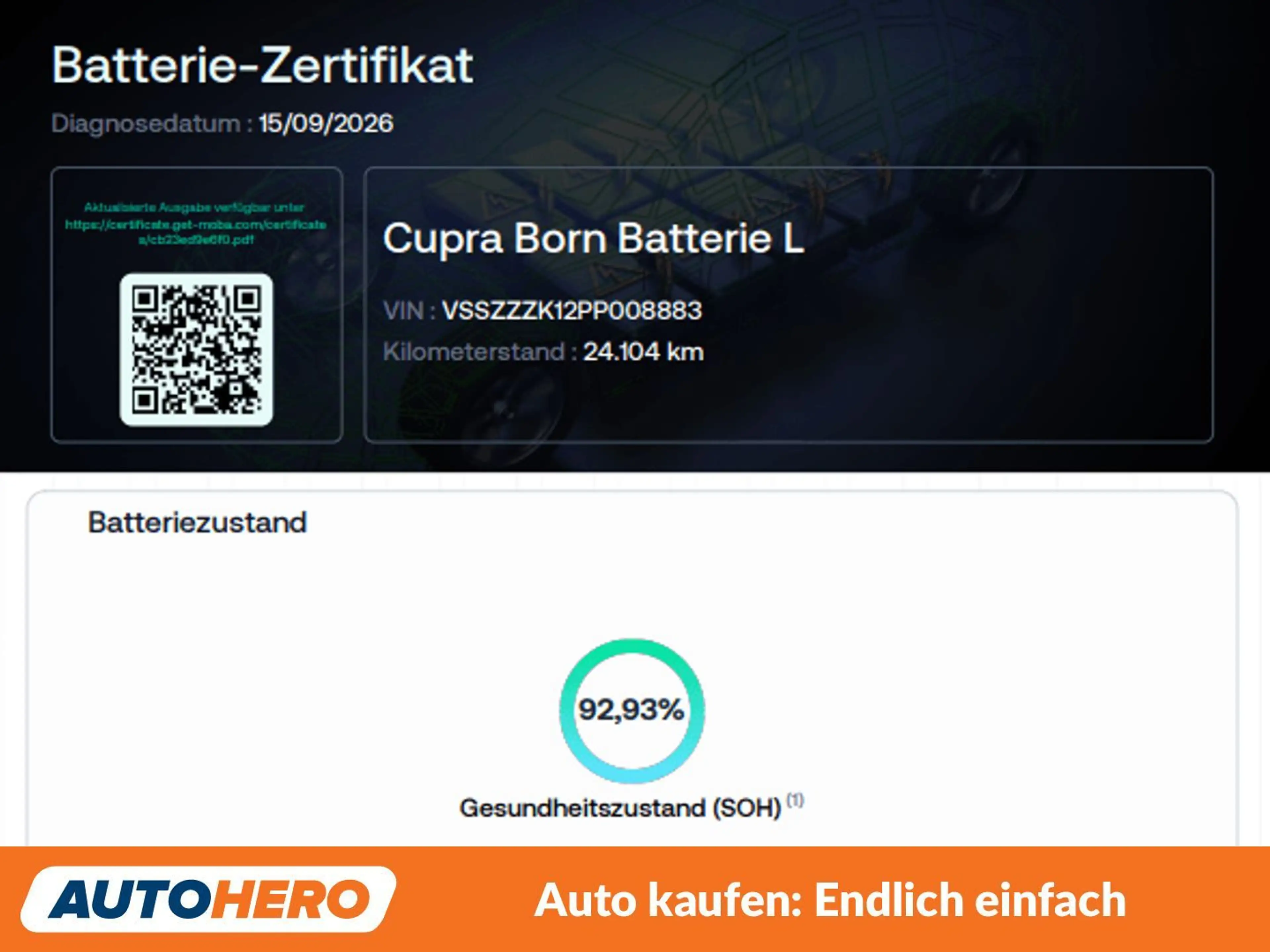 CUPRA Born electric drive 150 kW — photo 10