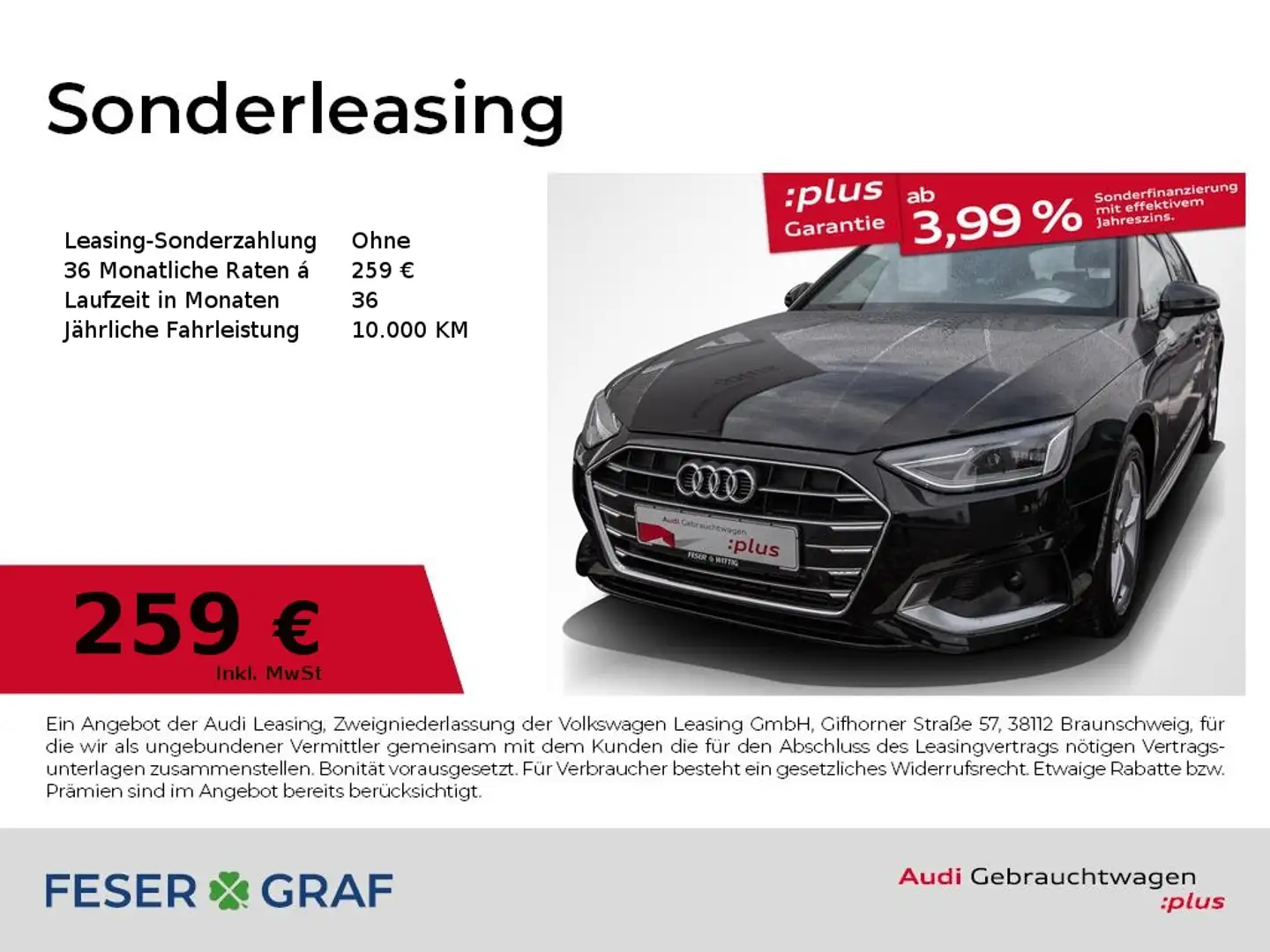 Audi A4 Avant 35 TFSI S tronic,LED,Leder,ACC,Navi+ Schwarz - 1