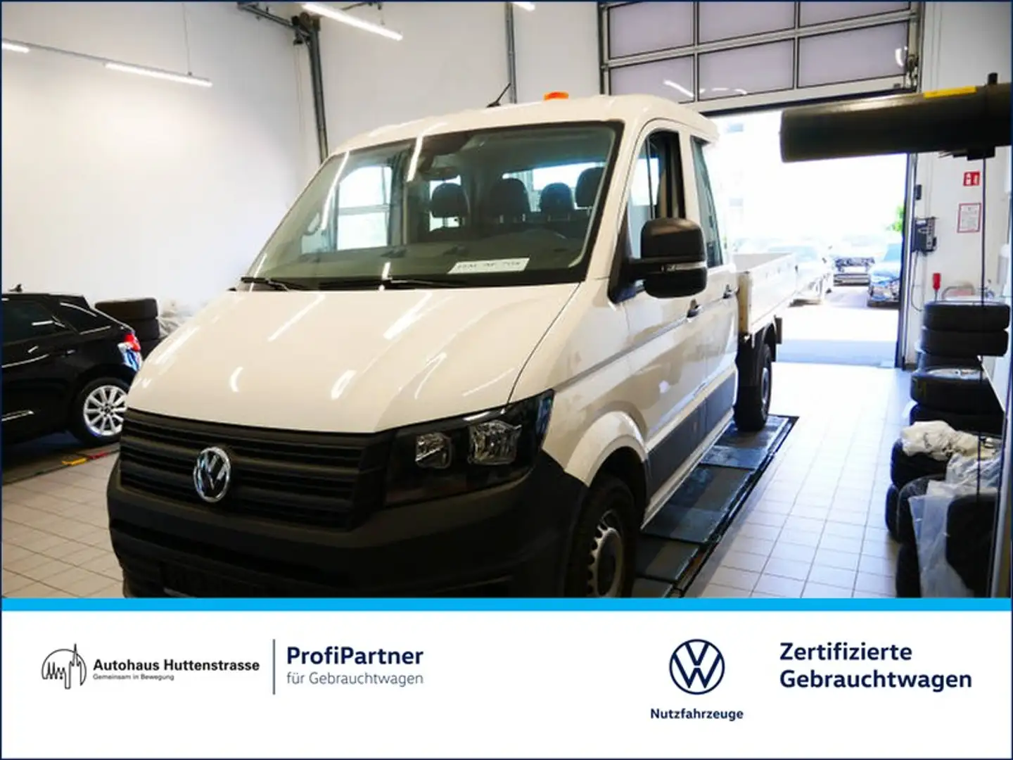 Volkswagen Crafter Pritsche 35 DOKA 2.0 TDI mittellang AHK Weiß - 1