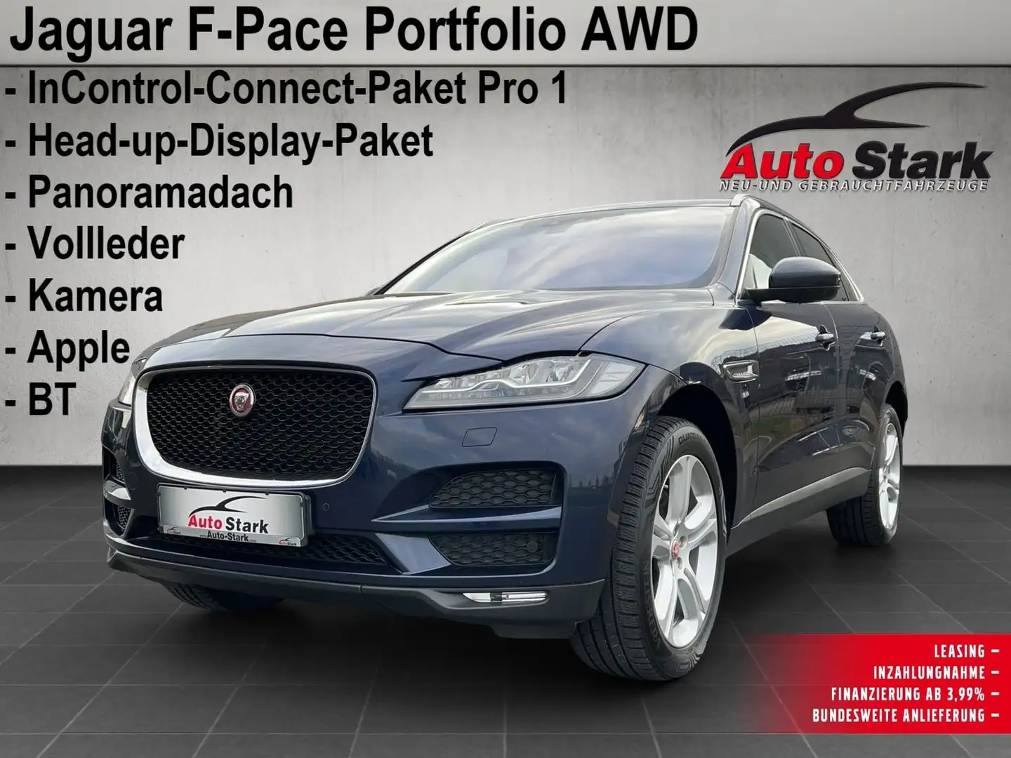 Jaguar F-Pace Portfolio AWD°HuD°Kamera°ACC°Leder°Pano°Apple°BT° Azul - 1