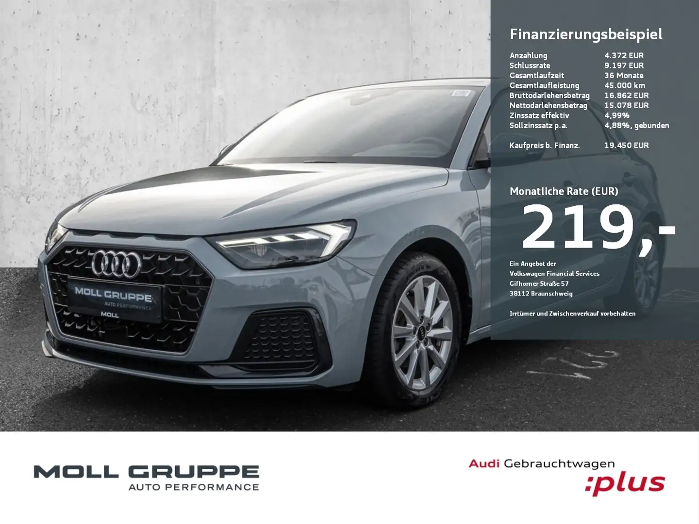 Audi A1 Sportback 30 TFSI advanced LED Virtuell Grigio - 1