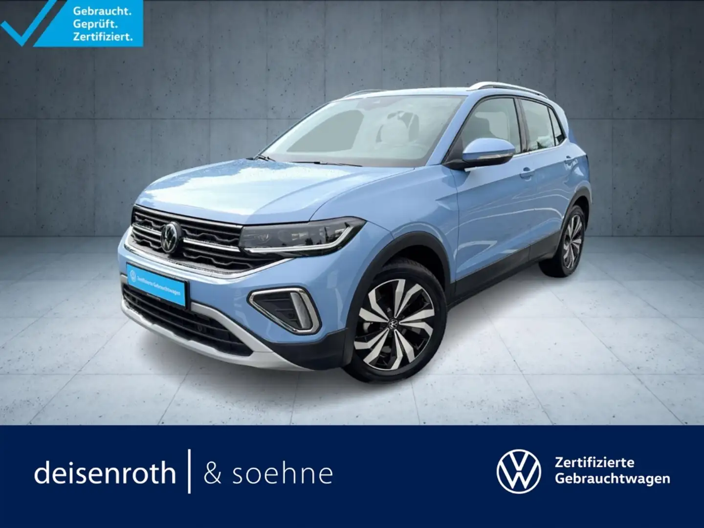 Volkswagen T-Cross Style 1.5 TSI DSG Nav/ACC/Kam/AppCon/Keyless/Assis Blau - 1
