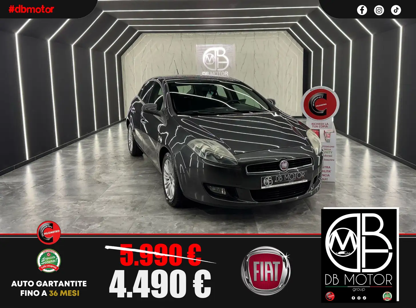 Fiat Bravo Bravo II 2007 1.6 mjt MyLife 120cv Grigio - 1