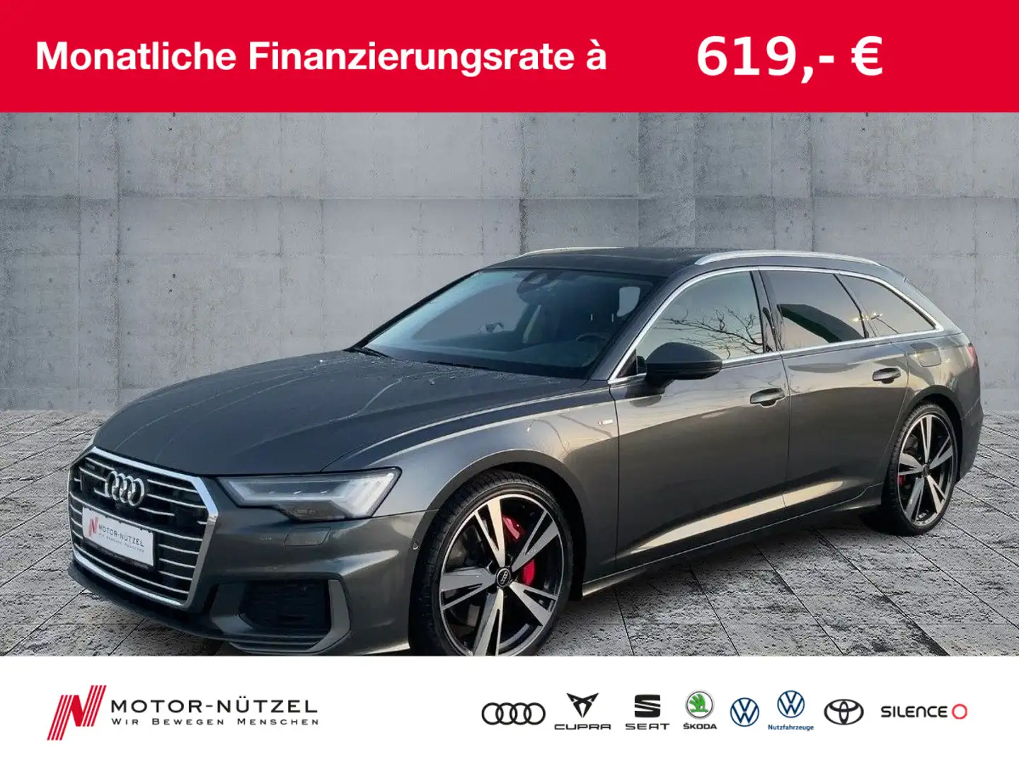 Audi A6 55 TFSI e QU S-LINE MATRIX+NAVI+B&O+AHK Grau - 1