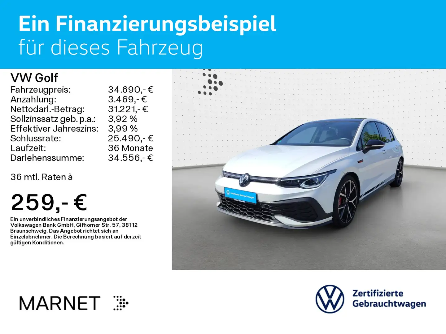 Volkswagen Golf GTI Golf VIII 2.0 TSI DSG GTI CLUBSPORT*BLACK STYLE* Wit - 2
