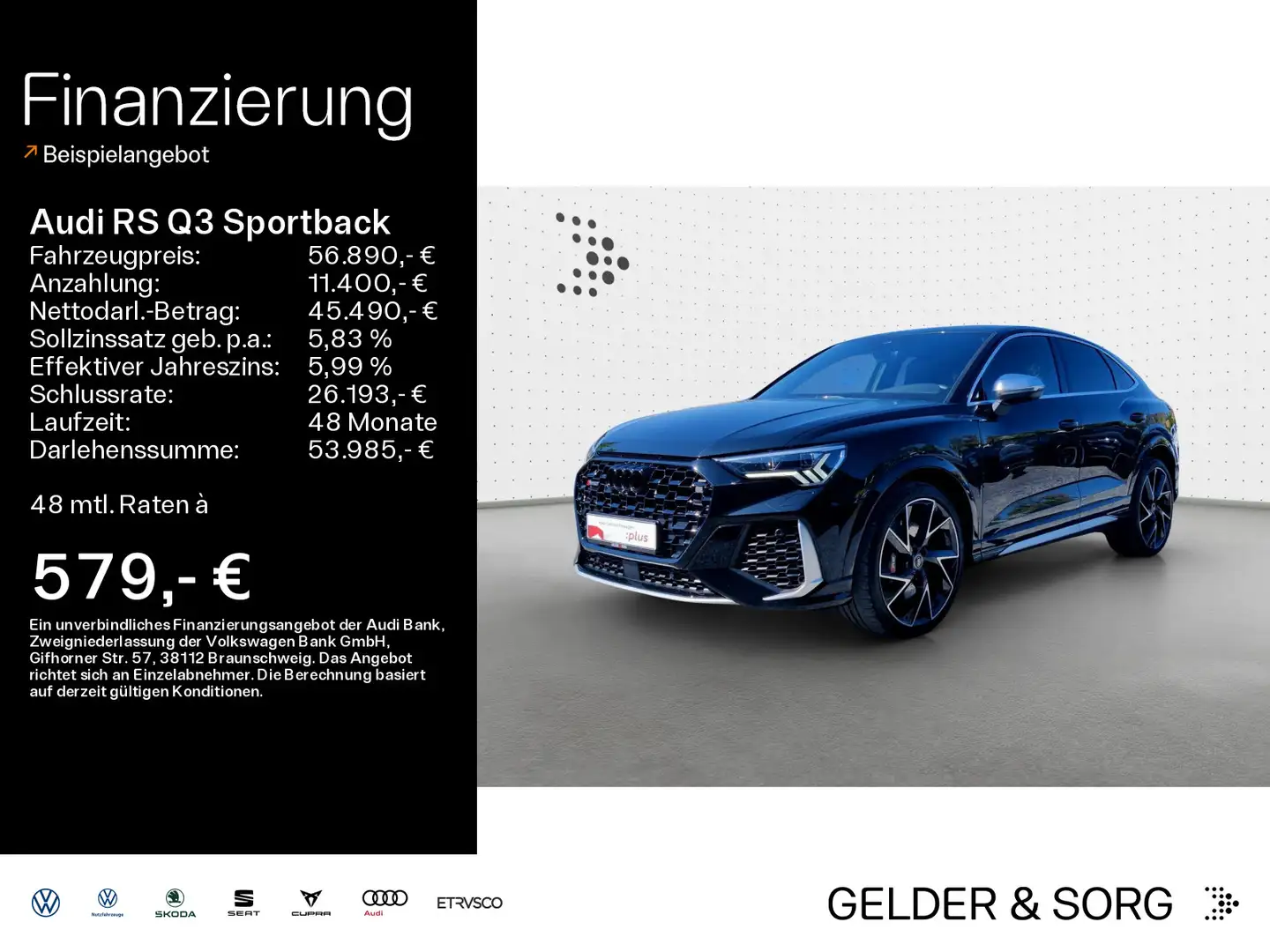 Audi RS Q3 TFSI qu Matrix*280kmh*AHK*RSAGA* Schwarz - 1