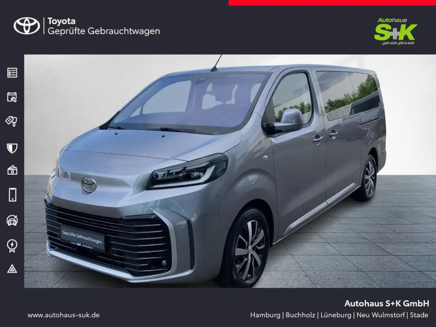 Toyota Proace Verso L2 Team Deutschland*NAVI*KAMERA*SHZ* Plateado - 1