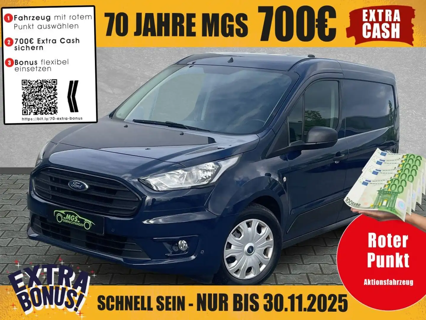 Ford Transit Connect Kasten Trend 1.5 EcoBlue TDCi Bleu - 1