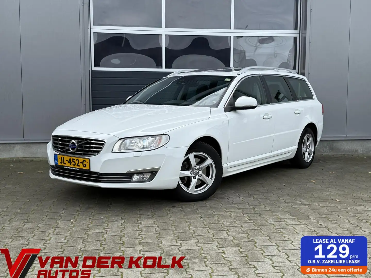 Volvo V70 2.0 D4 Polar+ Panorama Xenon Leder Elektrische Sto Wit - 1