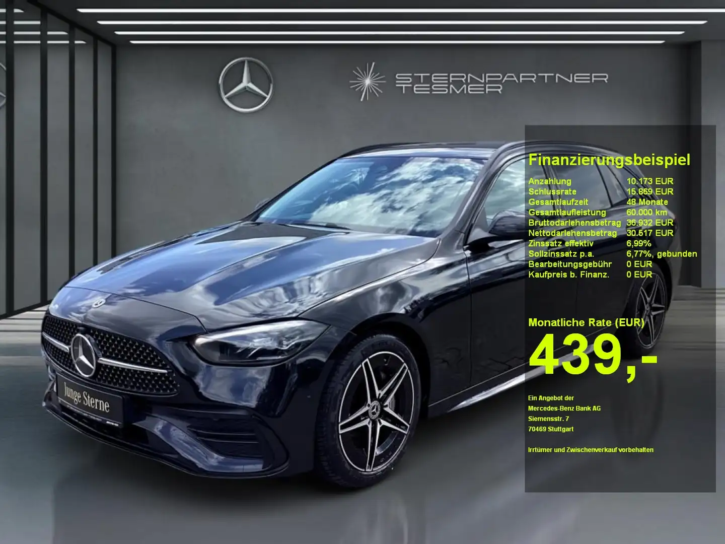 Mercedes-Benz C 200 d T +AMG+Night+MBUX+PANO+KAMERA+AHK+SHZ Schwarz - 1