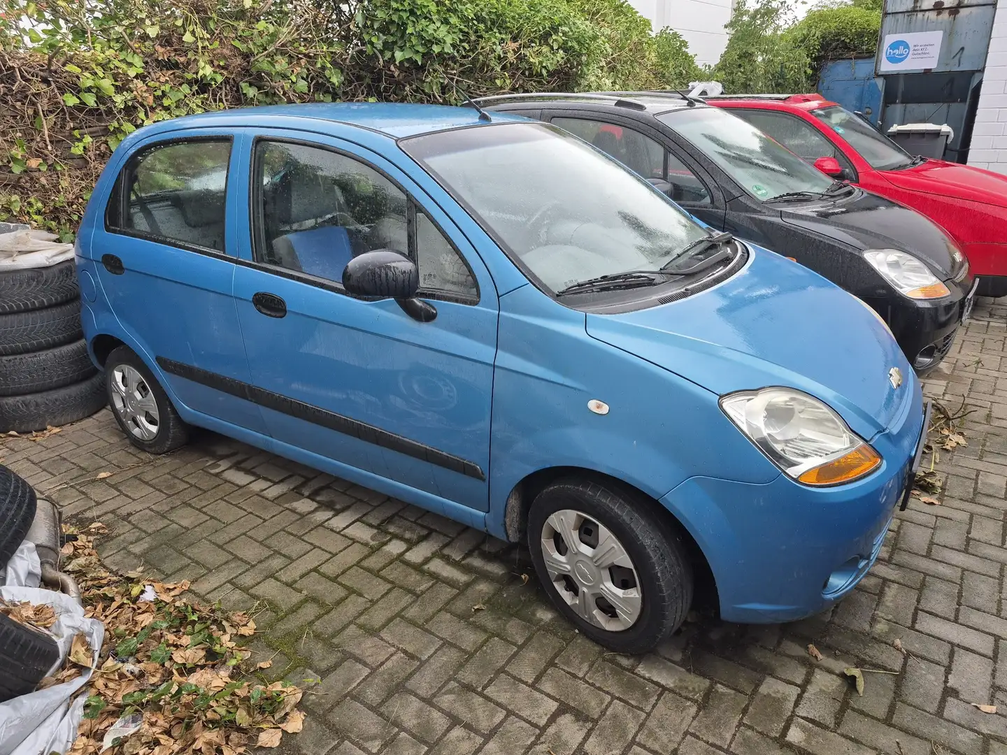 Chevrolet Matiz blau an Bastler als Teileträger, da TÜV-fällig Albastru - 2