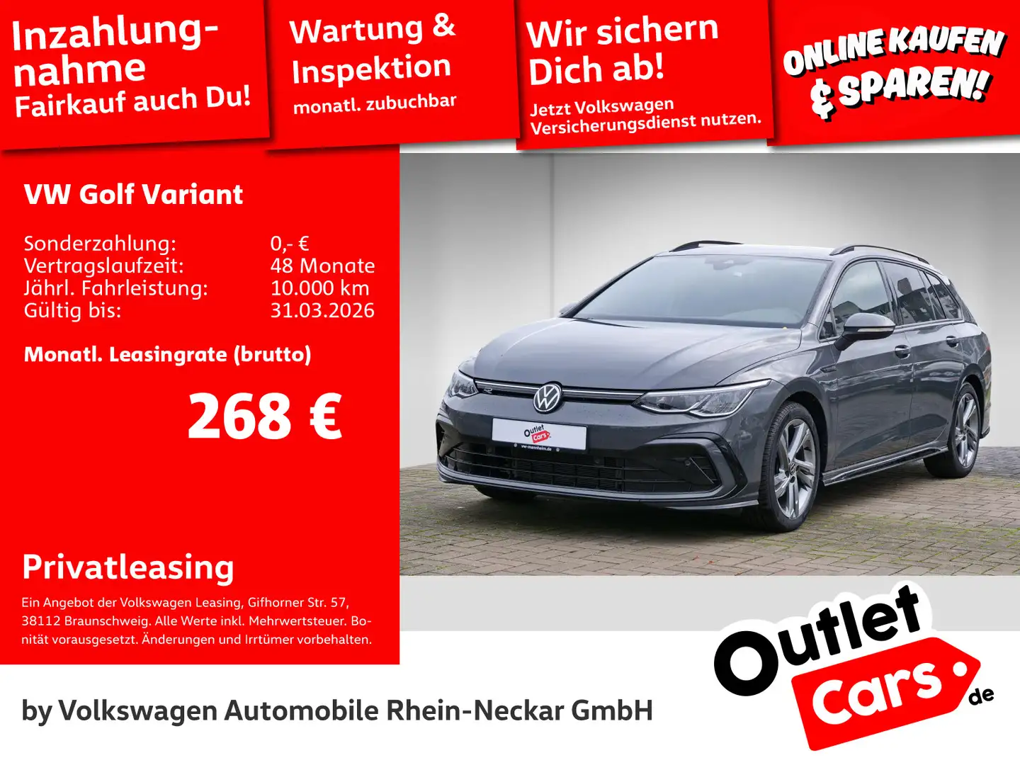 Volkswagen Golf Variant Golf VIII Variant 1.5 TSI R-Line Navi AHK LED uv Grau - 1
