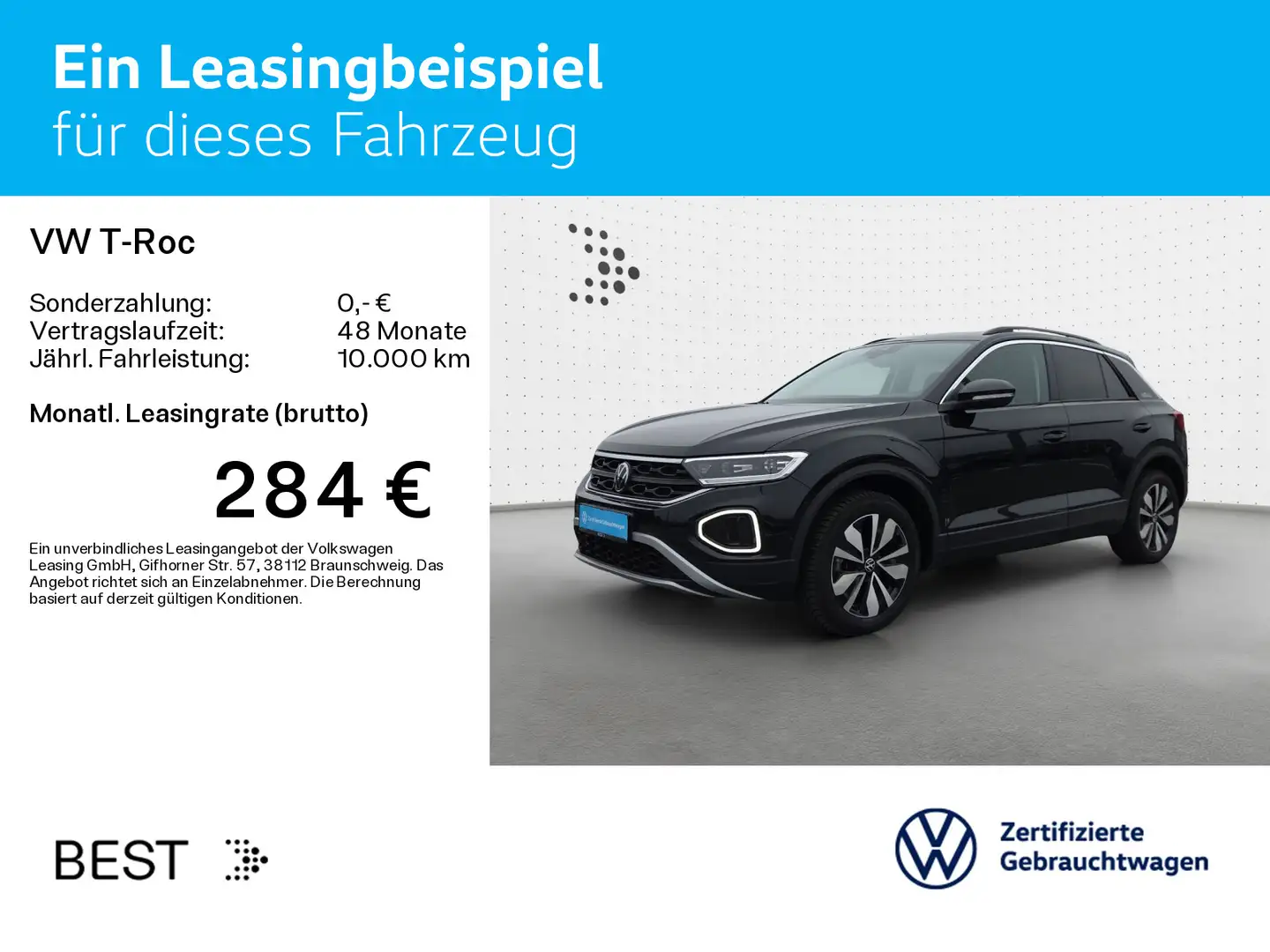 Volkswagen T-Roc 2.0 TDI DSG GOAL*LED*AHK*DIGITAL*NAVI*KAME Schwarz - 2