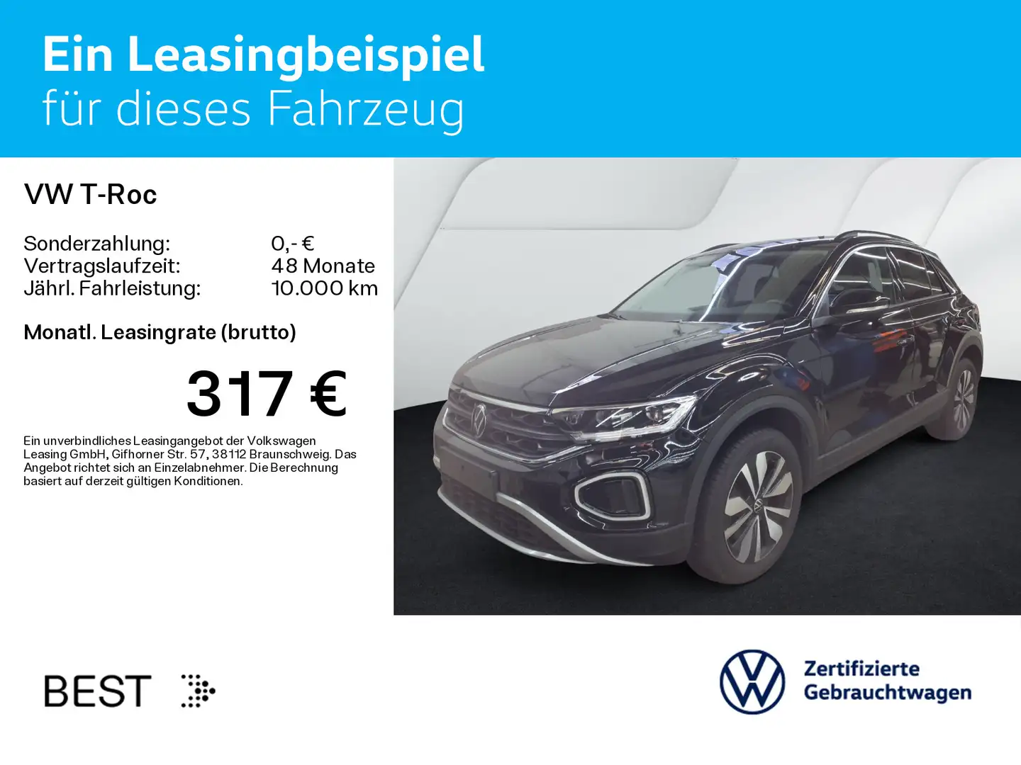 Volkswagen T-Roc 2.0 TDI DSG GOAL*LED*AHK*DIGITAL*NAVI*KAME Schwarz - 2