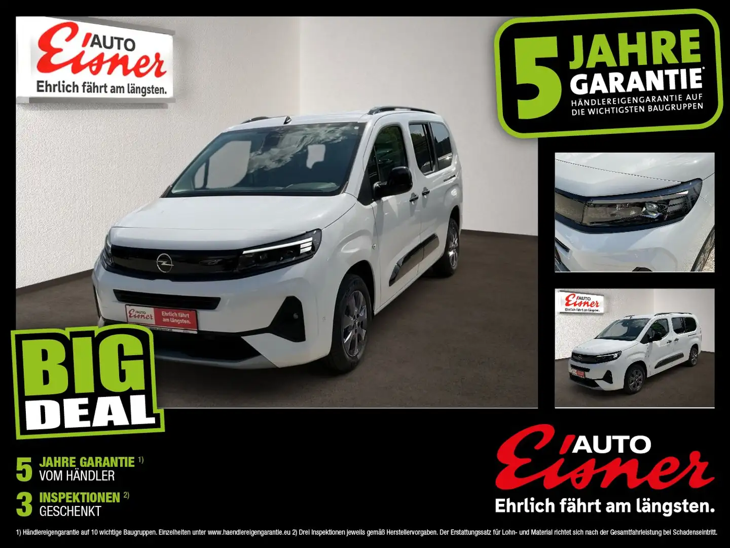 Opel Combo Life E 1.5 CDTI GS XL 2xKlima DynLicht LM Weiß - 1