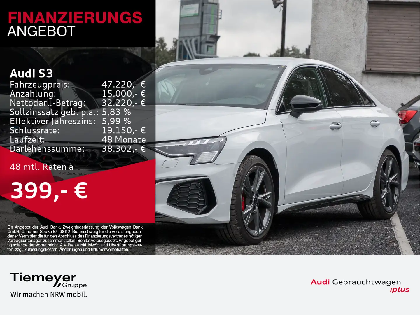 Audi S3 Limo TFSI Q MATRIX KAMERA PRIVACY VIRTUAL Weiß - 1