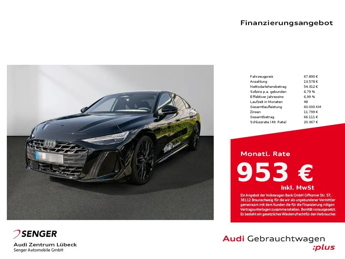 Audi A6 e-hybrid quattro S tronic Digitales Cockpit Schwarz - 1