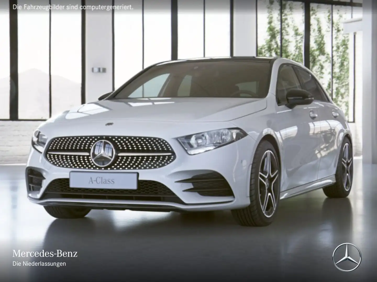 Mercedes-Benz A 200 AMG+NIGHT+PANO+KAMERA Blanc - 2