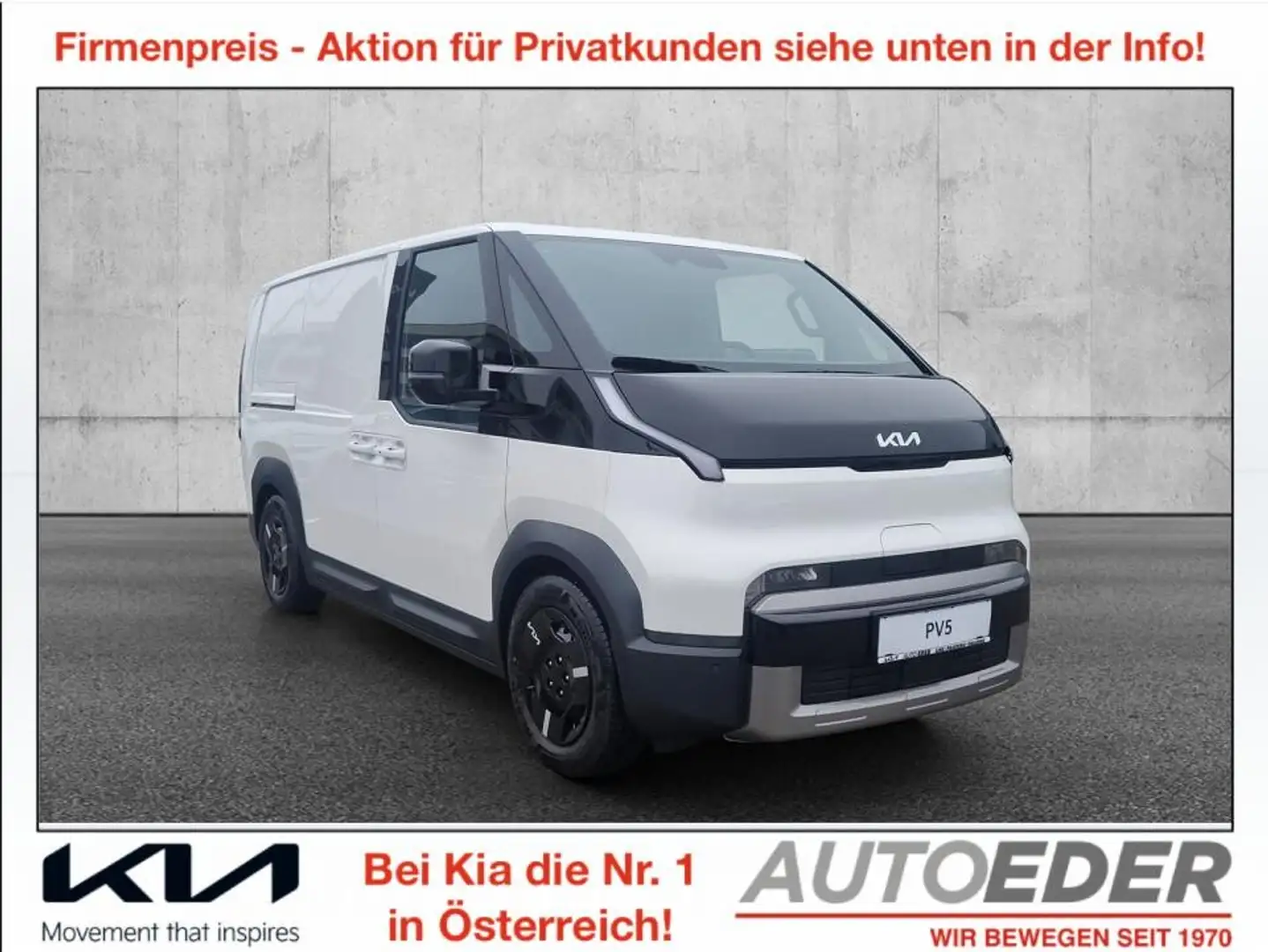 Kia PV5 Cargo 3DR 71,2kWh L2H1 Business Weiß - 1
