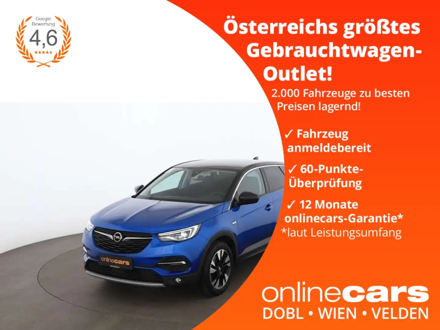 Opel Grandland 1.2 Turbo LED NAVI LEDER SITZHZG R-CAM Blau - 1