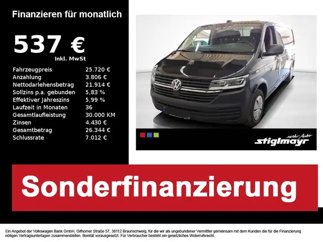 Volkswagen T6 Transporter 6.1 Kasten L.R. 2.0 TDI 4 Motion LED+NAVI+PDC+