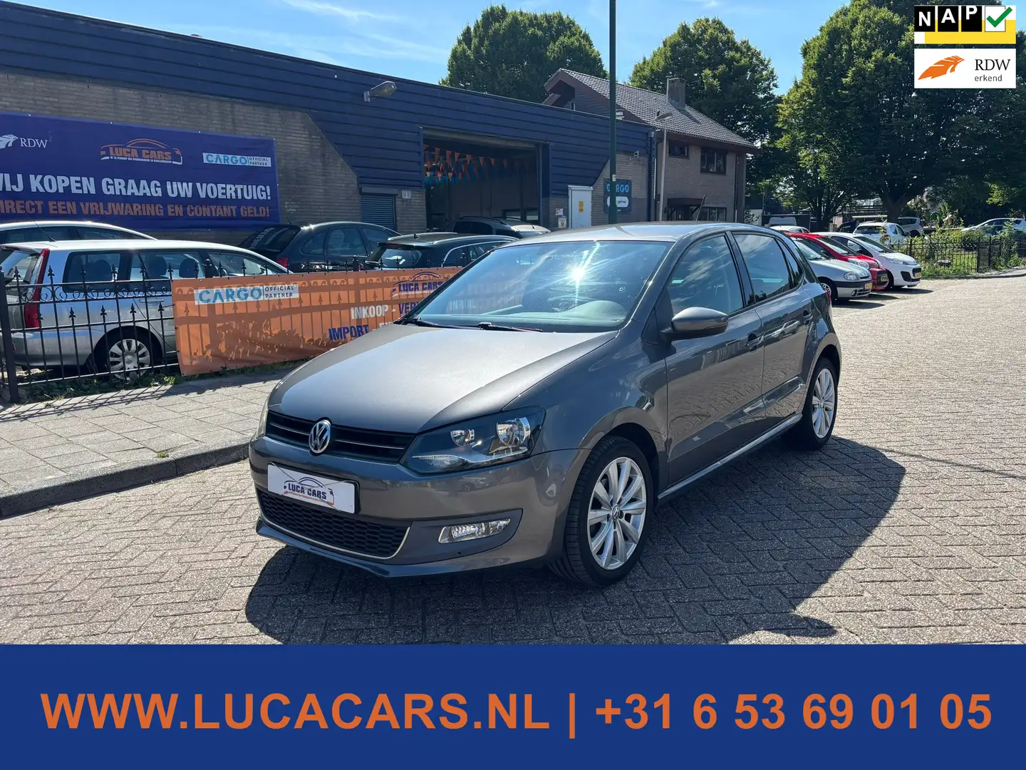 Volkswagen Polo 1.2 TSI Highline 2X SLEUTEL + AIRCO Grijs - 1