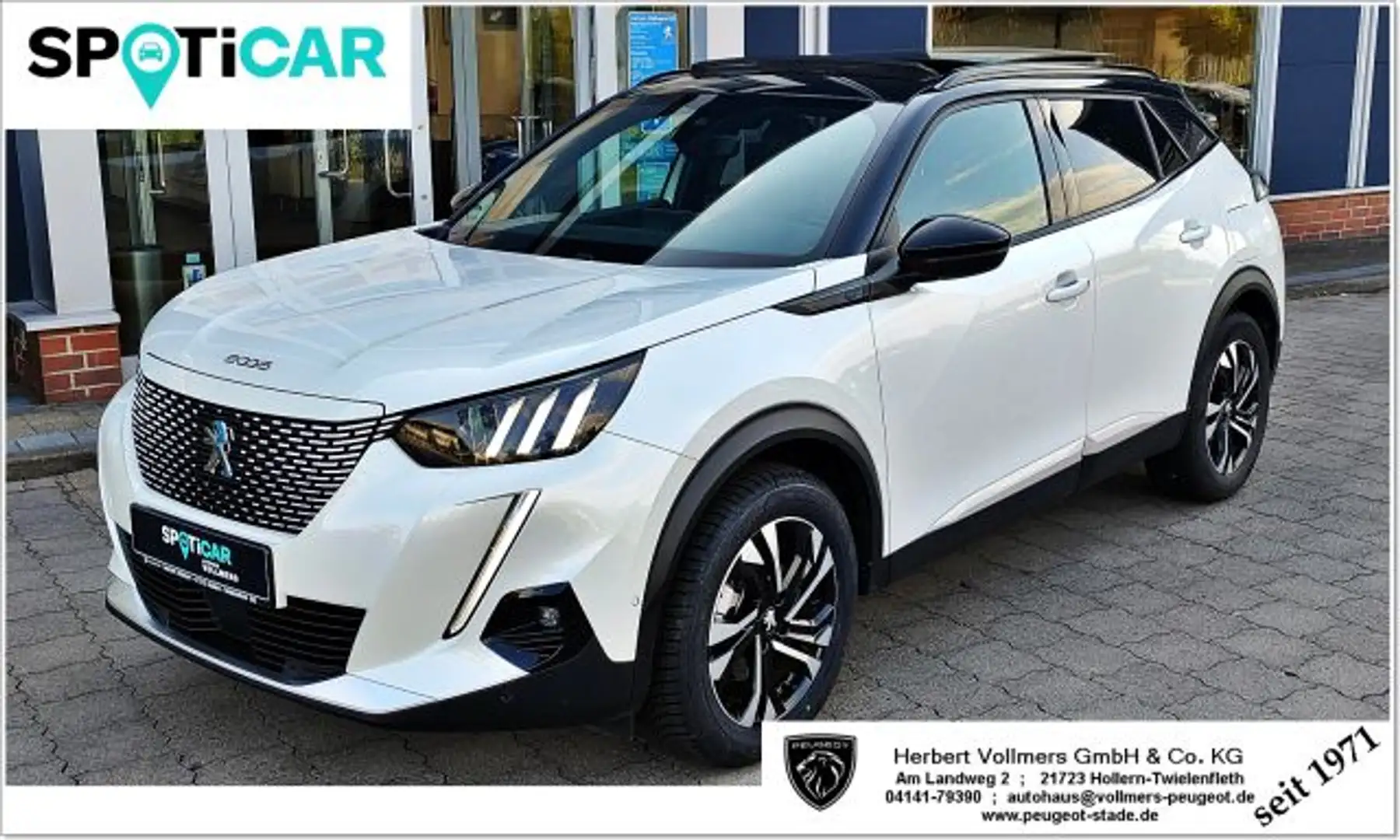 Peugeot 2008 2008 Elektro GT 11KW, Panorama, Kamera, Sitzheizun Weiß - 1