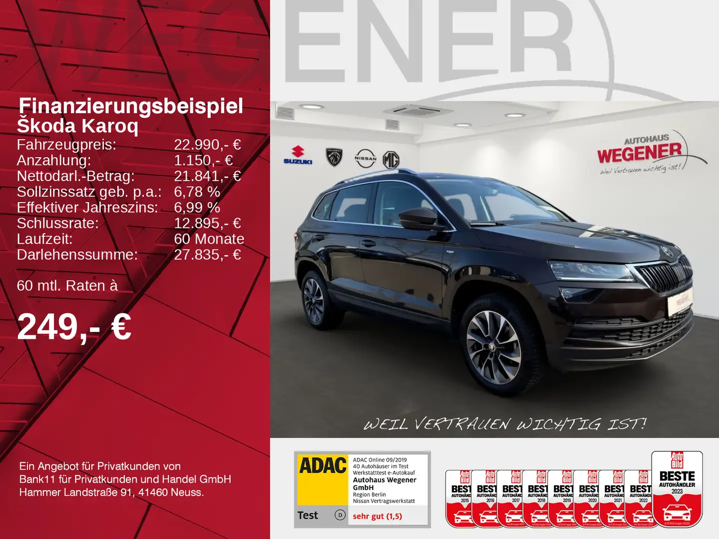 Skoda Karoq KAROQ DRIVE 1.5/ LED / KAMERA / ALLWETTER / NAVI Braun - 2