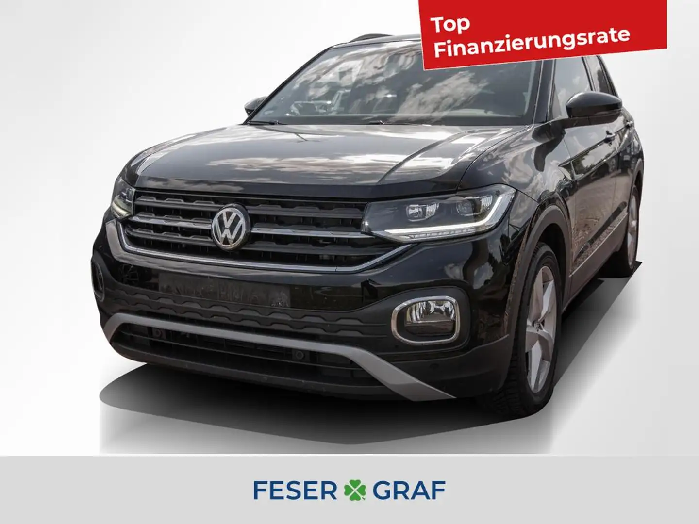 Volkswagen T-Cross 1.0 TSI Style LED/ACC/2xPDC Schwarz - 1