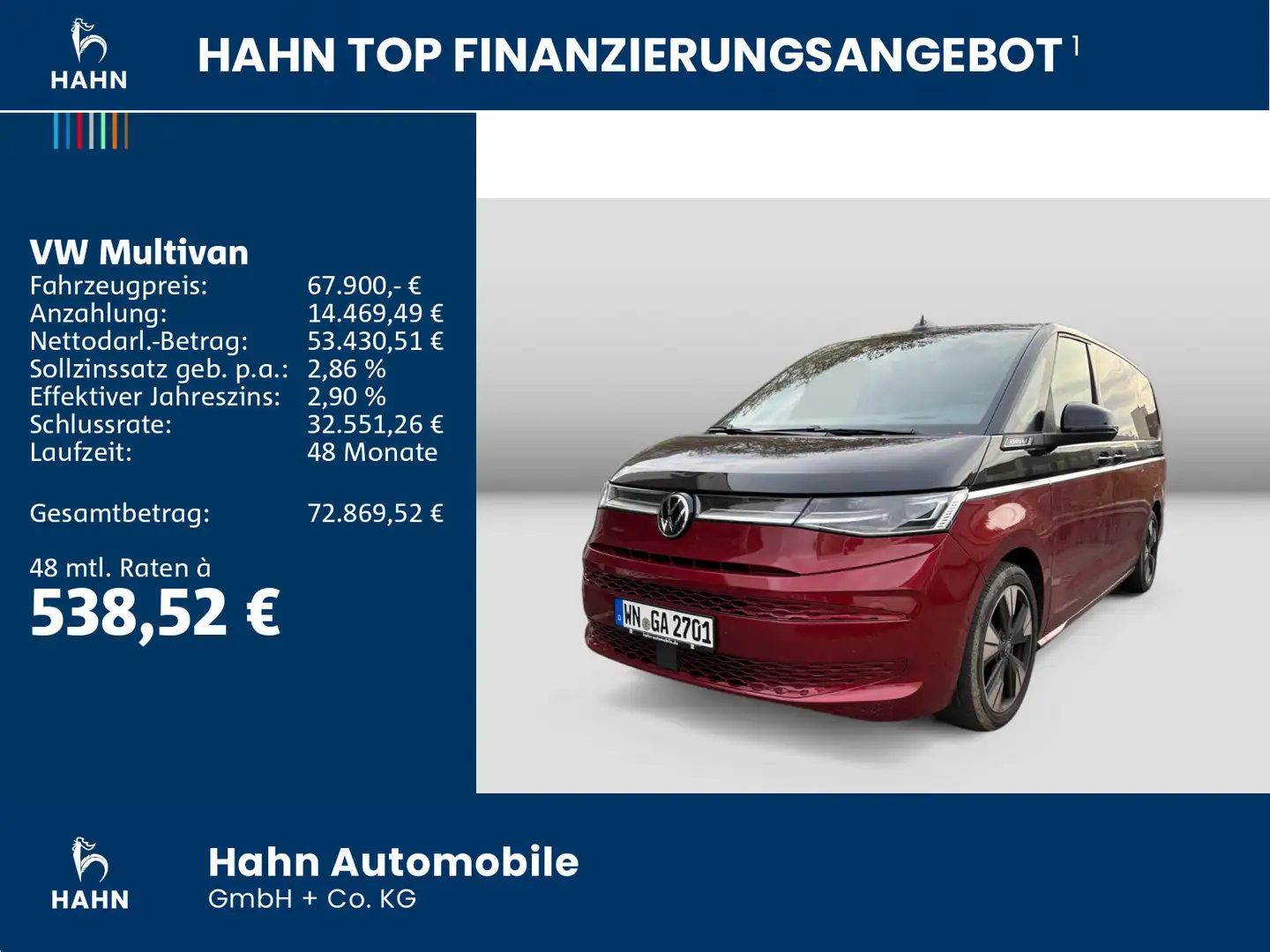 Volkswagen T7 Multivan Style 2,0 l 110 kW TDI SCR Fron Schwarz - 2
