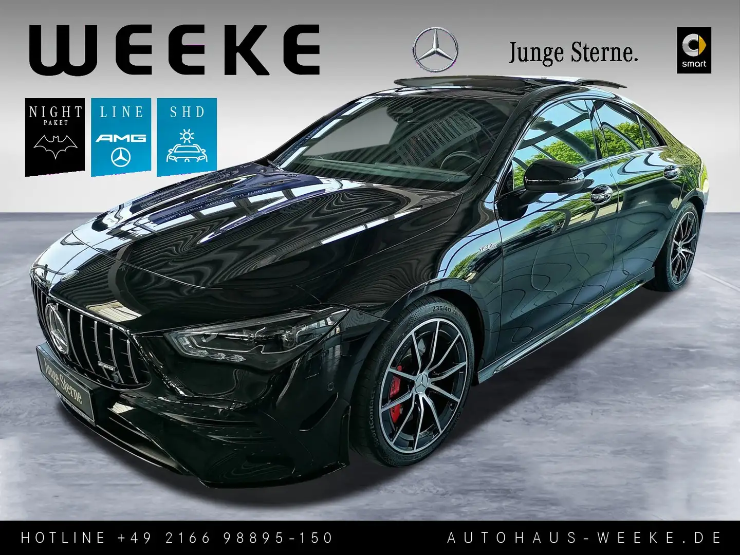Mercedes-Benz CLA 35 AMG 4M PREMIUM+PANO+BURMESTER+AERO+NIGHT Schwarz - 1