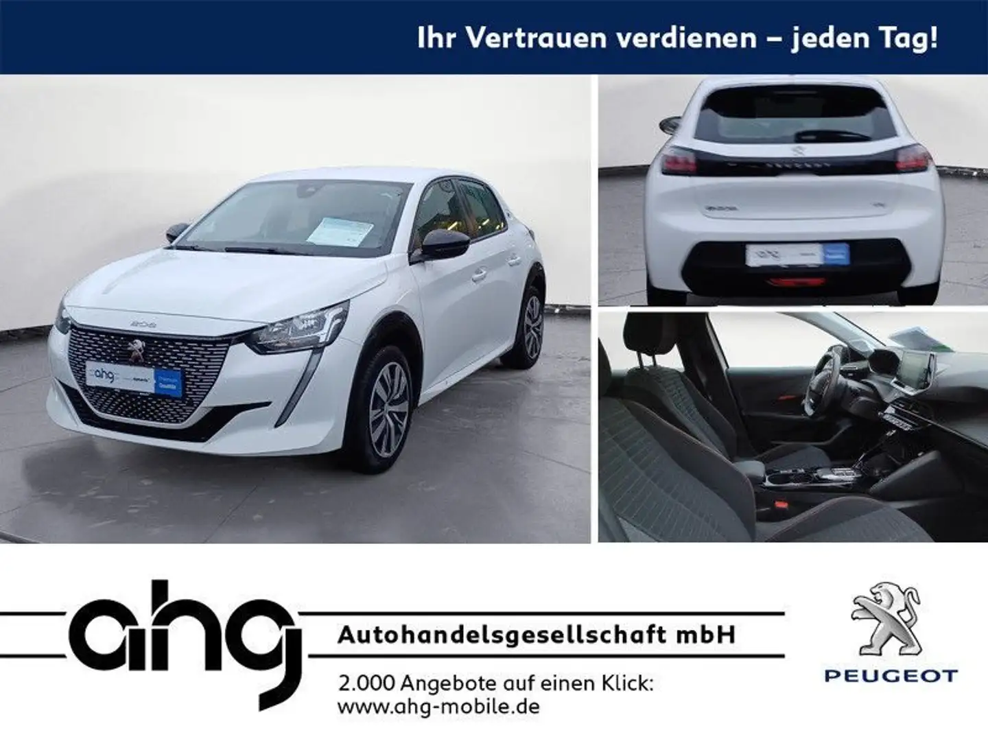 Peugeot e-208 136 Active Pack LED Bluetooth PDC Klima Weiß - 1