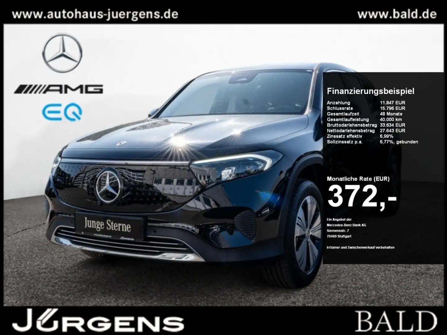 Mercedes-Benz EQB 300 4M Progressive/LED/360/Totw/7Sitzer/18' Zwart - 1