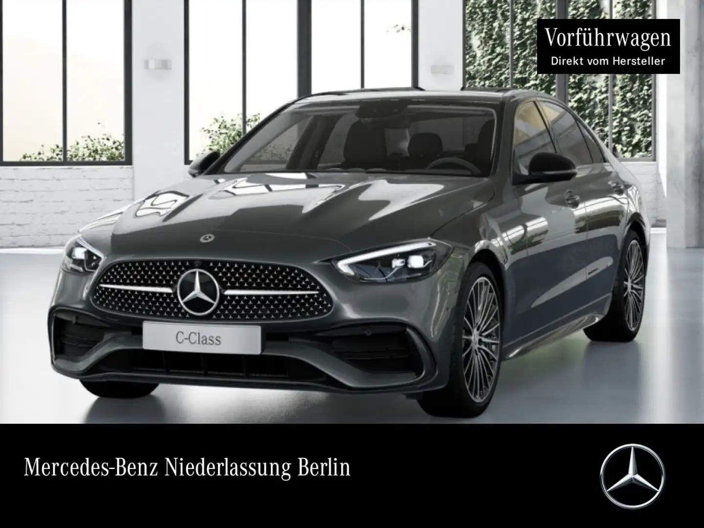 Mercedes-Benz C 200 AMG+NIGHT+PANO+360+LED+BURMESTER+TOTW+9G Gri - 1