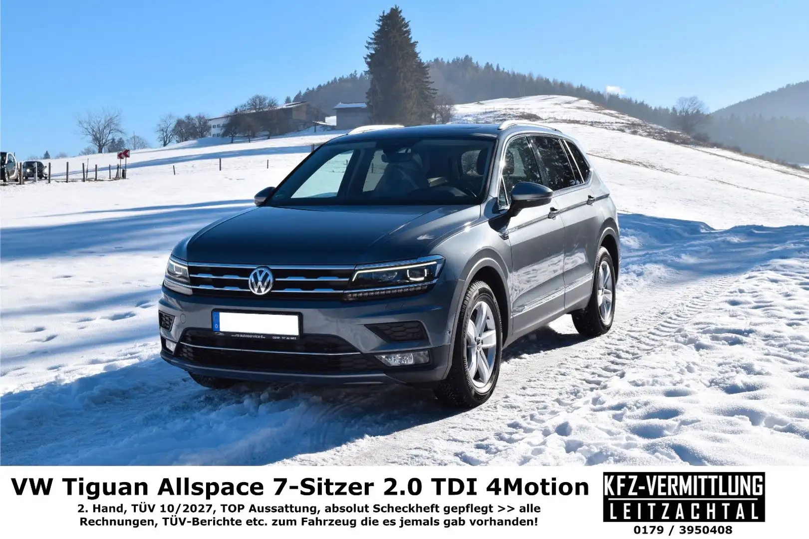 Volkswagen Tiguan Allspace Highline 4Motion~7Sitze~AHK~Navi Gris - 1