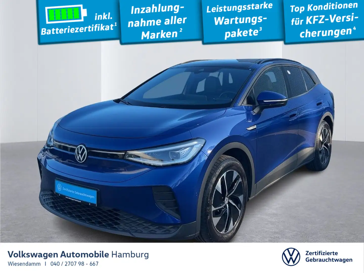Volkswagen ID.4 Pro Performance LED AHK Pano Head-up Blau - 1
