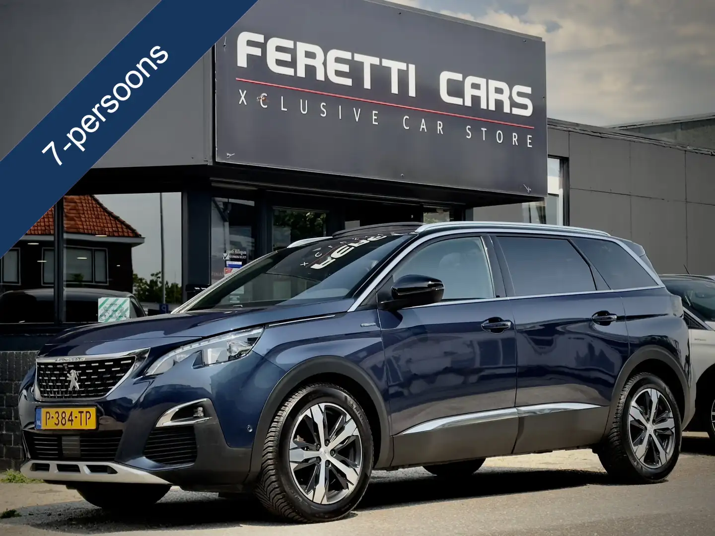 Peugeot 5008 1.6 e-AUT6 GT-LINE. 7PERS PANODAK DESIGNO-LEDER NA Blauw - 1