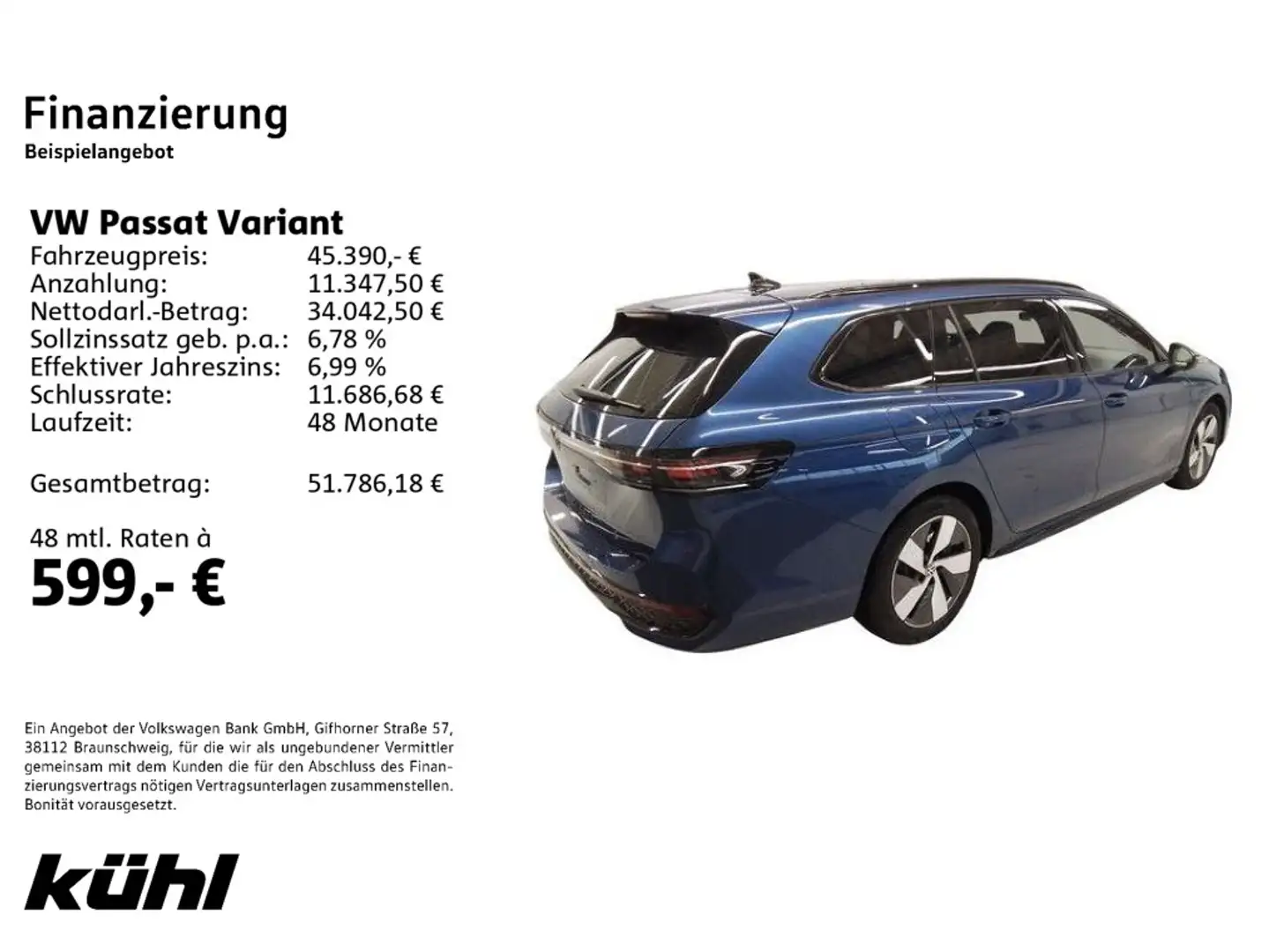 Volkswagen Passat Variant 2.0 TSI 4M DSG R line IQ.Light/AC Blau - 2