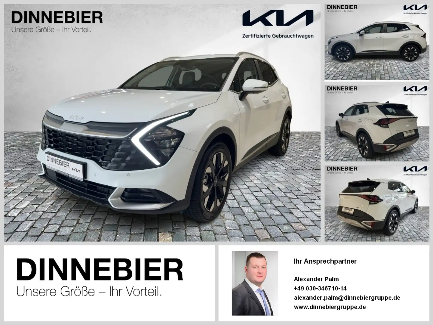 Kia Sportage Vision PHEV KOMFORT 4xSHZ SpurH elSitz Weiß - 1