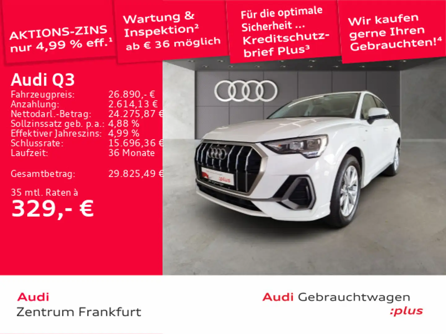 Audi Q3 45 TFSI e S tronic S line Navi Tempomat DAB V Weiß - 1