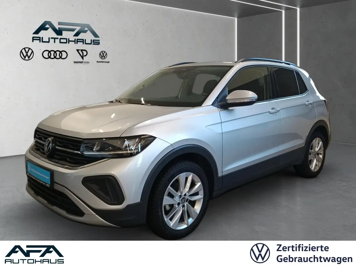 Volkswagen T-Cross 1.0 TSI LIFE DSG LED*NAV*ACC*RFK*App-Co. Silber - 1