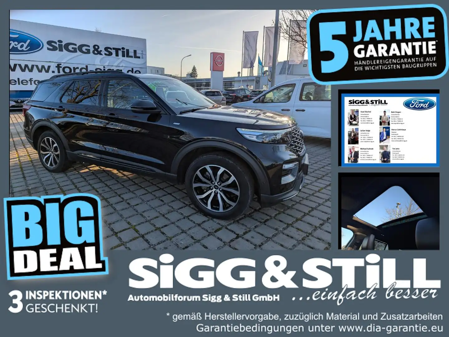 Ford Explorer Plug-in-Hybrid ST-Line AHK*LED*PANO*7-SI Schwarz - 1